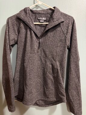 Kyodan Dark Heather Gray Herringbone Half-Zip Pullover